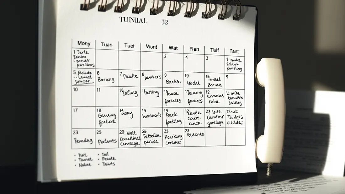 Le calendrier éditorial et les campagnes, préparés à l’avance.