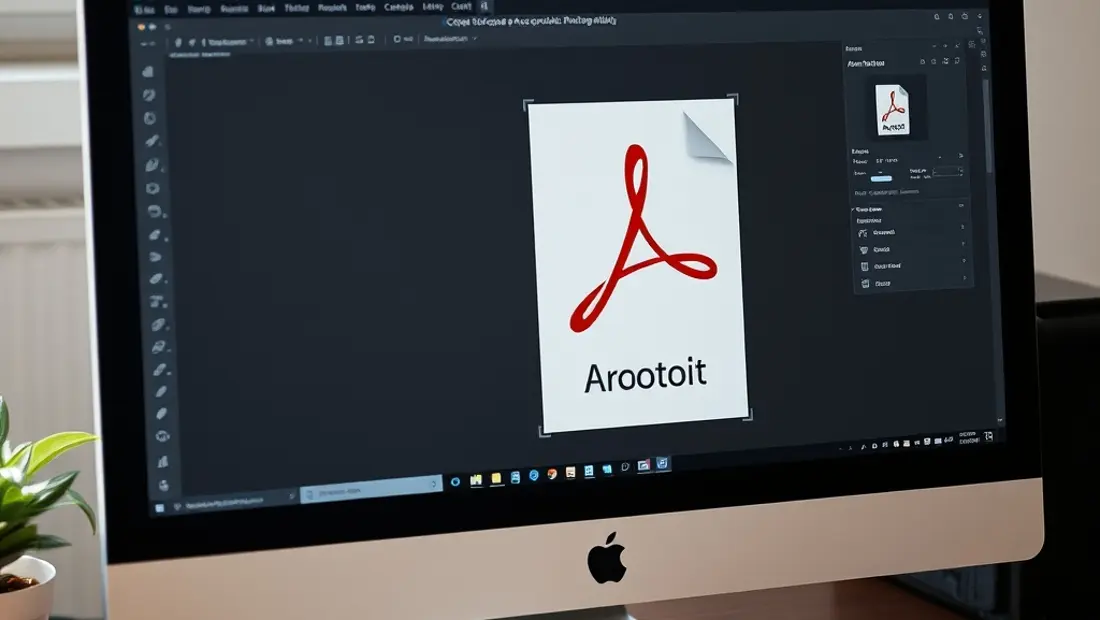 Un écran d'ordinateur avec des outils de modification de PDF.