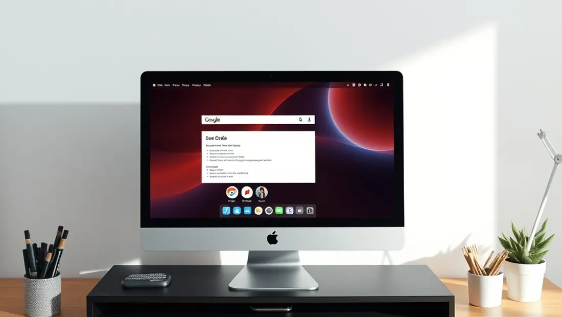 Écran d'ordinateur avec interface utilisateur de recherche