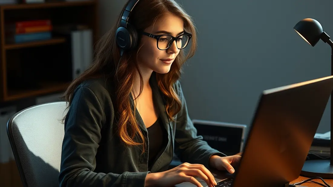Développeuse en train de coder