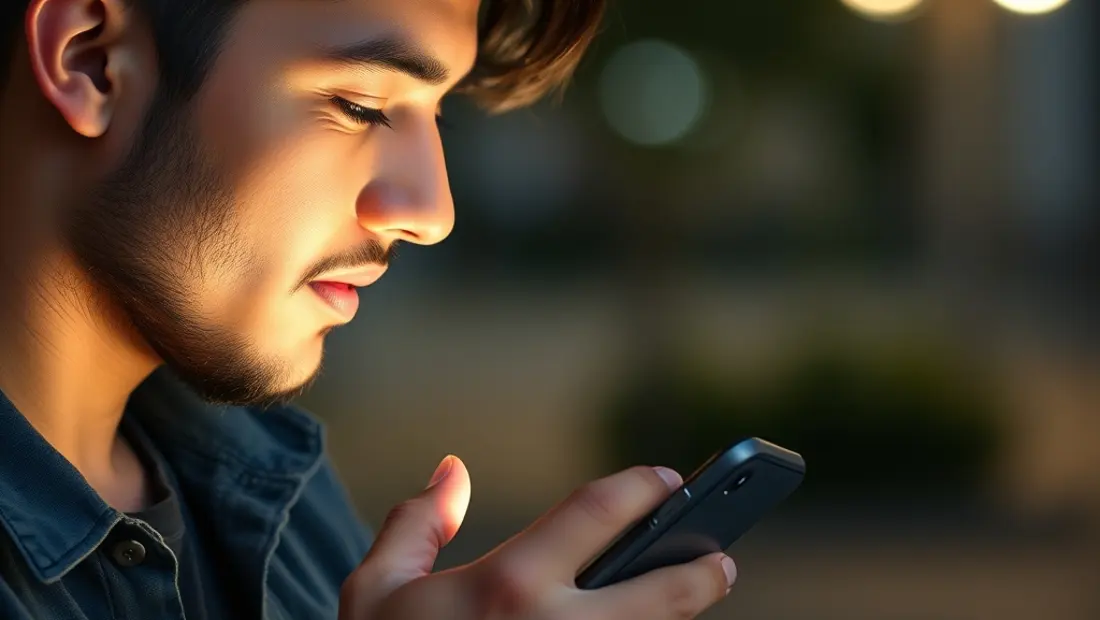 Personne en train de discuter avec un ami en utilisant un smartphone.