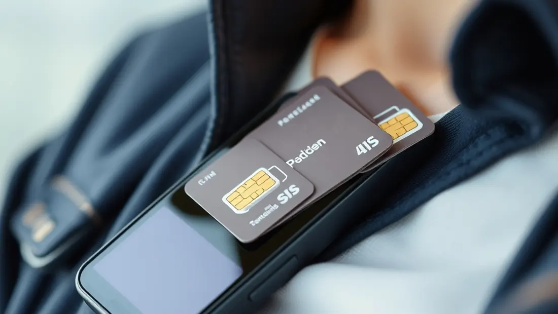 Une personne avec plusieurs cartes SIM