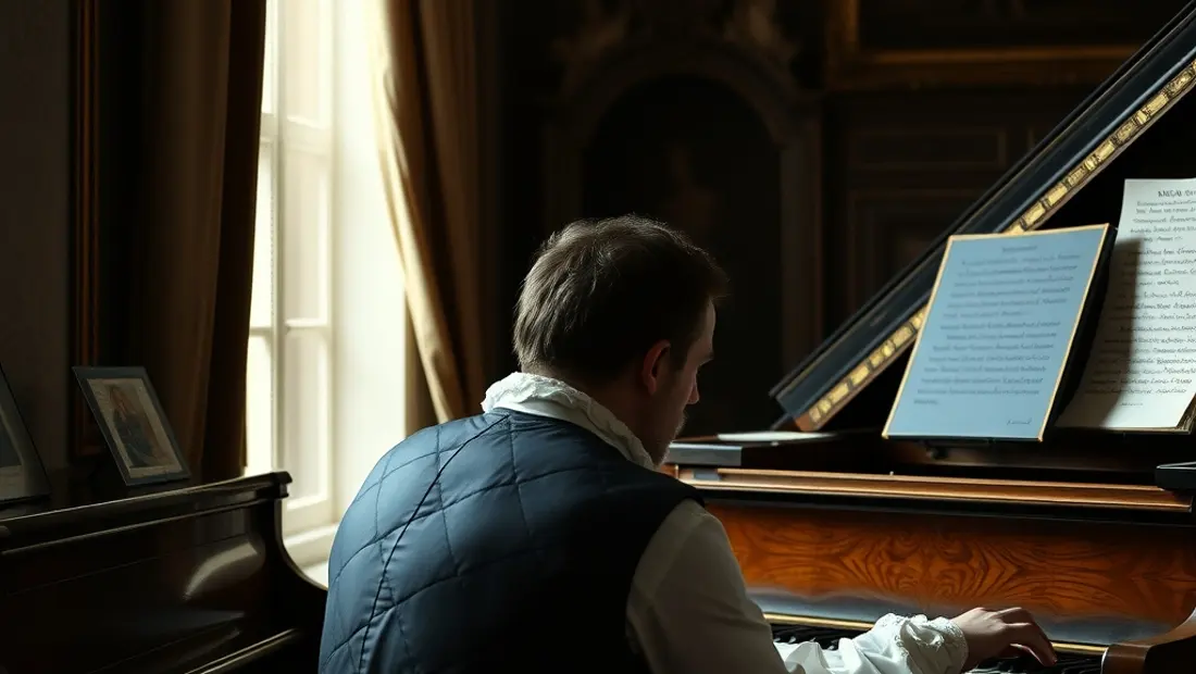 Un musicien baroque réfléchit à son piano