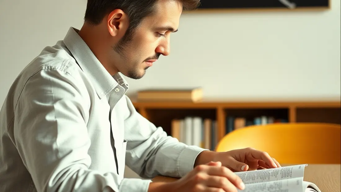 Personne lisant un livre blanc.