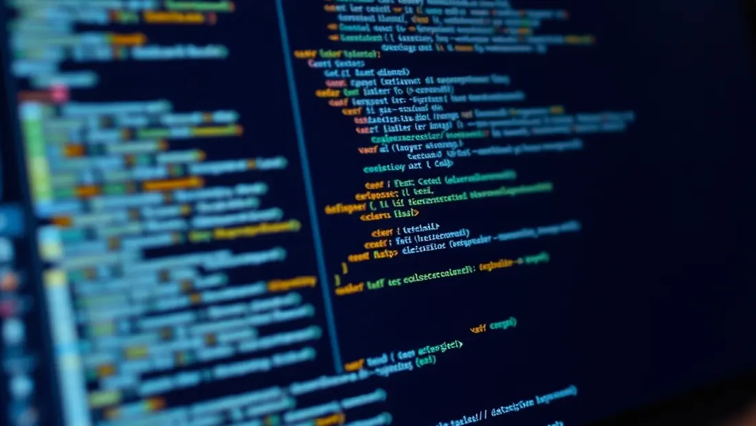 Un code informatique sur un écran.