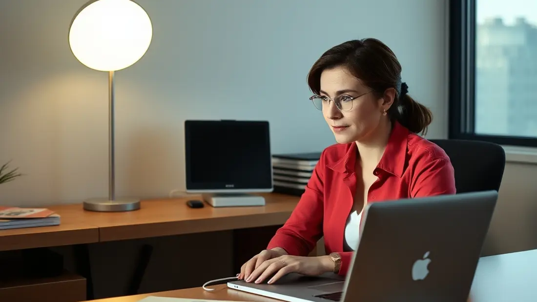 Personne travaillant à un ordinateur
