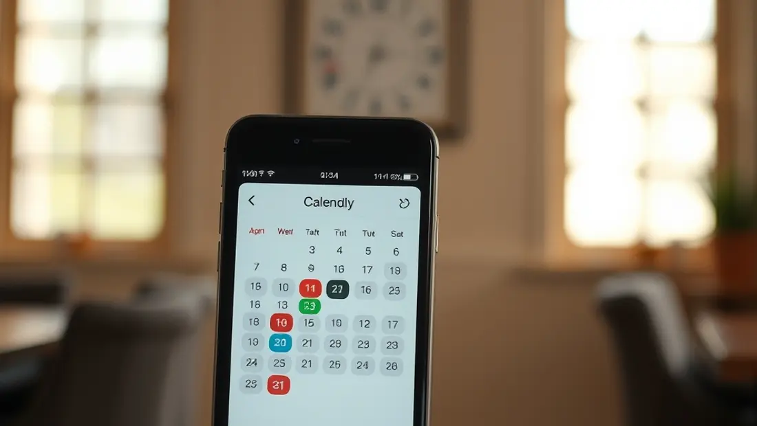 Téléphone avec un calendrier