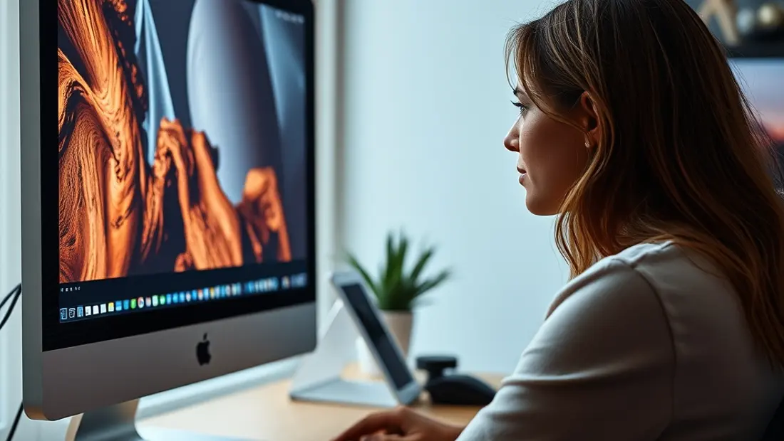 Femme devant un écran de PC